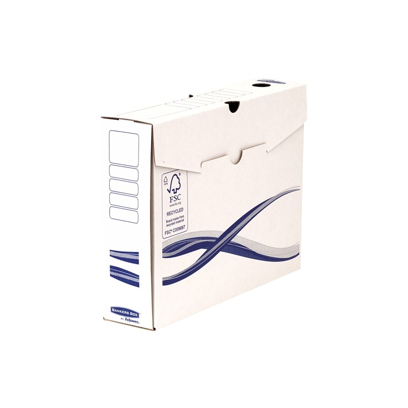 Fellowes Bankers Box Basic Lot de 25 boîtes de classement finales A4+ 80 mm - Assemblage manuel - Carton recyclé certifié FSC