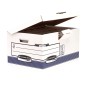 LOT de 10 Fellowes Bankers Box Maxi File Container - Couvercle fixe - Assemblage automatique Fastfold - Carton recyclé certifié