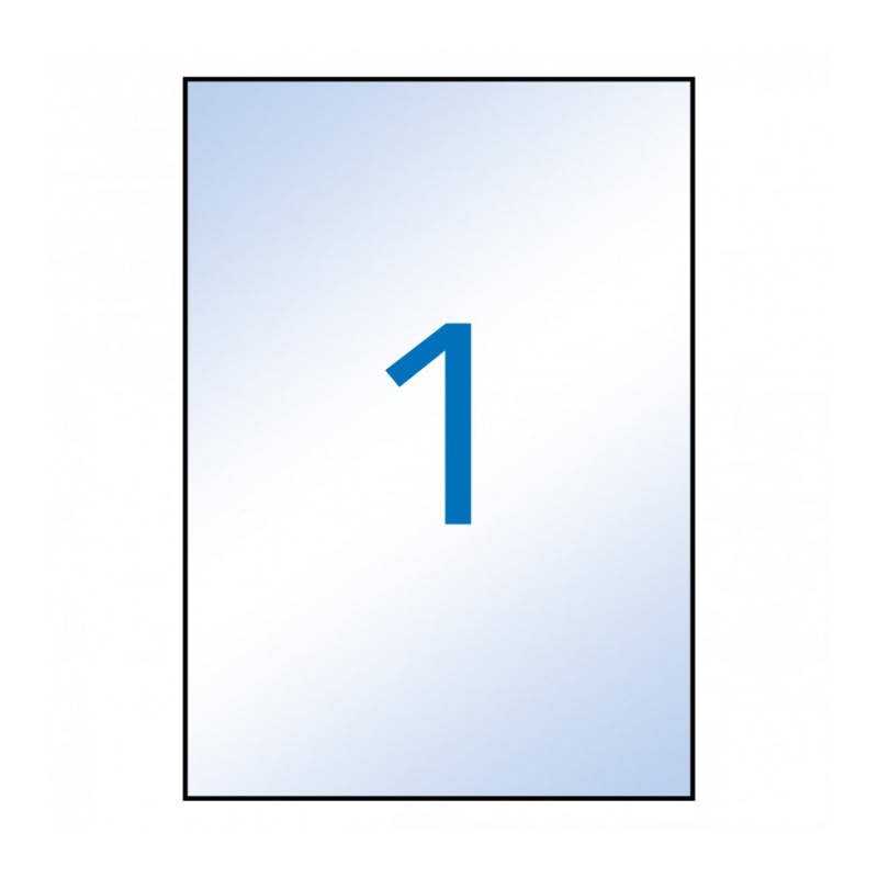 Etiquettes permanentes transparentes Apli 210 x 297 mm - 10 feuilles