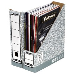 ✅ LOT de 10 Fellowes Bankers Box Magazine Rack A4 80mm - Assemblage manuel - Carton recyclé Certification FSC - en stock