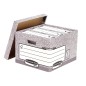 Fellowes Bankers Box Folio File Container - Assemblage rapide autonome - Carton recyclé certifié FSC - Couleur grise (Lot de 10)