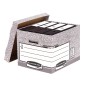 LOT de 10 Conteneur de fichiers Fellowes Bankers Box - Fastfold Self Assembly - Carton recyclé certifié FSC - Couleur grise