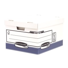 LOT de 10 Fellowes Bankers Box Folio File Container - Fastfold Self Assembly - Carton recyclé certifié FSC