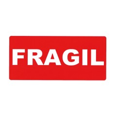 ✅ Apli Rouleau de 200 Etiquettes Permanentes - Fragile - Couleur Rouge en stock