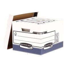 LOT de 10 Conteneur de fichiers Fellowes Bankers Box - Fastfold Self Assembly - Carton recyclé certifié FSC