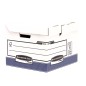 LOT de 10 Conteneur de fichiers Fellowes Bankers Box - Couvercle fixe - Assemblage automatique Fastfold - Carton recyclé