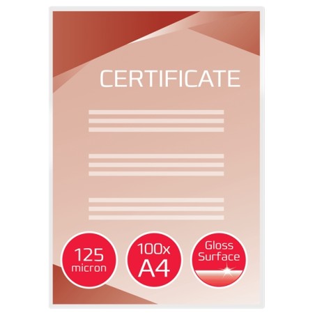 ✅ GBC Lot 100 Portfolios Plastification A4 125 microns couleur en stock