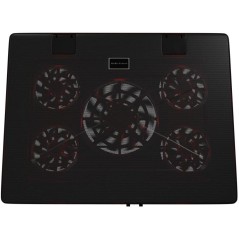 Mars Gaming MNBC2 Base de refroidissement pour ordinateur portable jusqu'à 17,3" USB - Inclinaison réglable - 5 ventilateurs