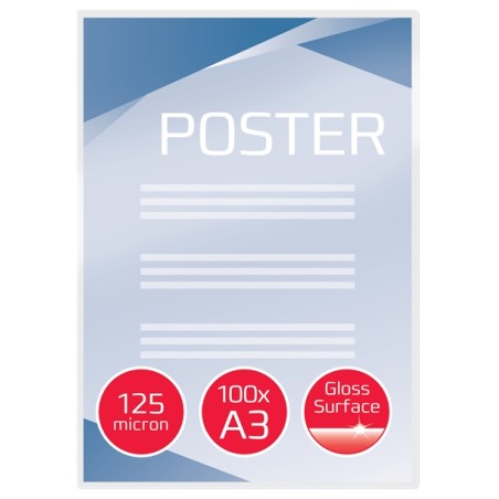 ✅ GBC Lot 100 Portfolios Plastification A3 125 microns couleur en stock