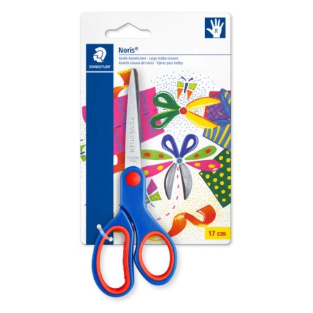 ✅ Staedtler Noris 965 - Ciseaux Scolaires - Acier Inoxydable - Poignée Ergonomique - Bleu en stock