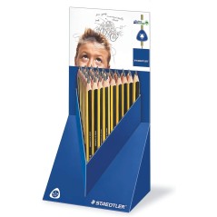 ✅ Staedtler Jumbo Noris 119 Présentoir avec 48 crayons graphite triangulaires - Mine HB - Résistance à la rup en stock