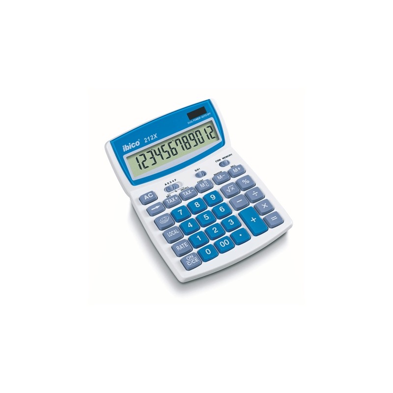 Calculatrice de bureau Ibico 212X LCD 12 chiffres fonctions taxes Calculatrice de bureau Ibico 212X LCD 12 chiffres fonctions taxes