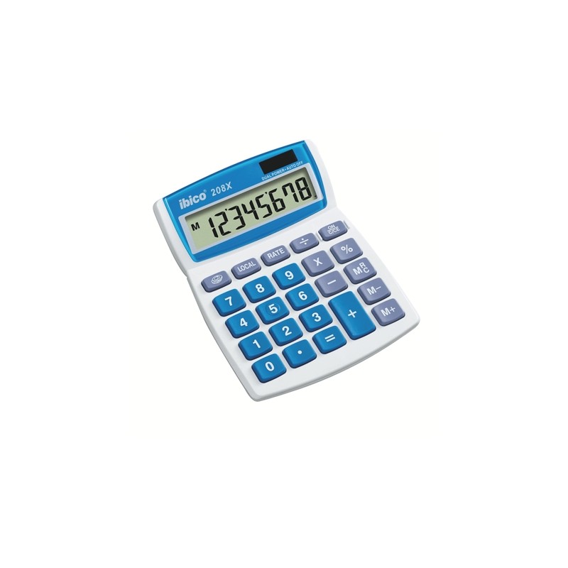Calculatrice de bureau Ibico 208X 8 chiffres grandes touches Calculatrice de bureau Ibico 208X 8 chiffres grandes touches