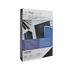 ✅ GBC PolyOpaque Pack de 100 Couvertures de Reliure A4 - 300 Microns - Couleur Noir couleur en stock