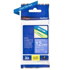 ✅ Brother TZe535 Original Ruban d'étiquettes laminées - Texte blanc sur fond bleu - Largeur 12 mm x 8 mètres en stock