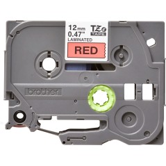 ✅ Brother TZe431 Original Ruban d'étiquettes laminées - Texte noir sur fond rouge - Largeur 12 mm x 8 mètres en stock