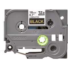 ✅ Brother TZe344 Original Ruban d'étiquettes laminées - Texte doré sur fond noir - Largeur 18 mm x 8 mètres en stock