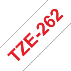 Brother TZe262 Original Ruban d'étiquettes laminées - Texte rouge sur fond blanc - Largeur 36 mm x 8 mètres