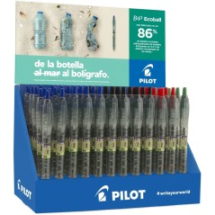 présentoir stylos bille Pilot recyclés