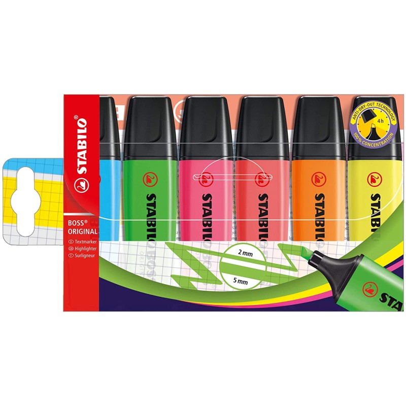 Marqueurs fluo Stabilo Boss 70 - Lot de 6