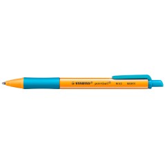 stylo bille orange grip bleu