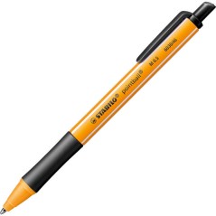 stylo bille orange grip noir