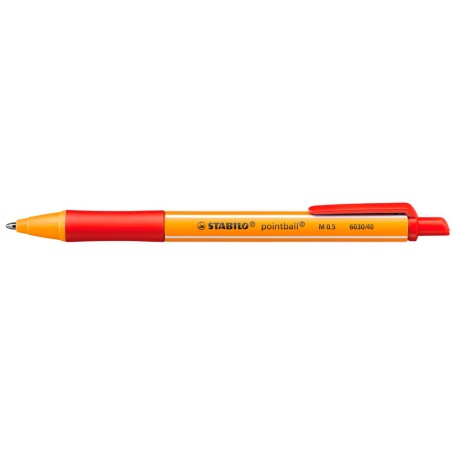 stylo bille orange grip rouge