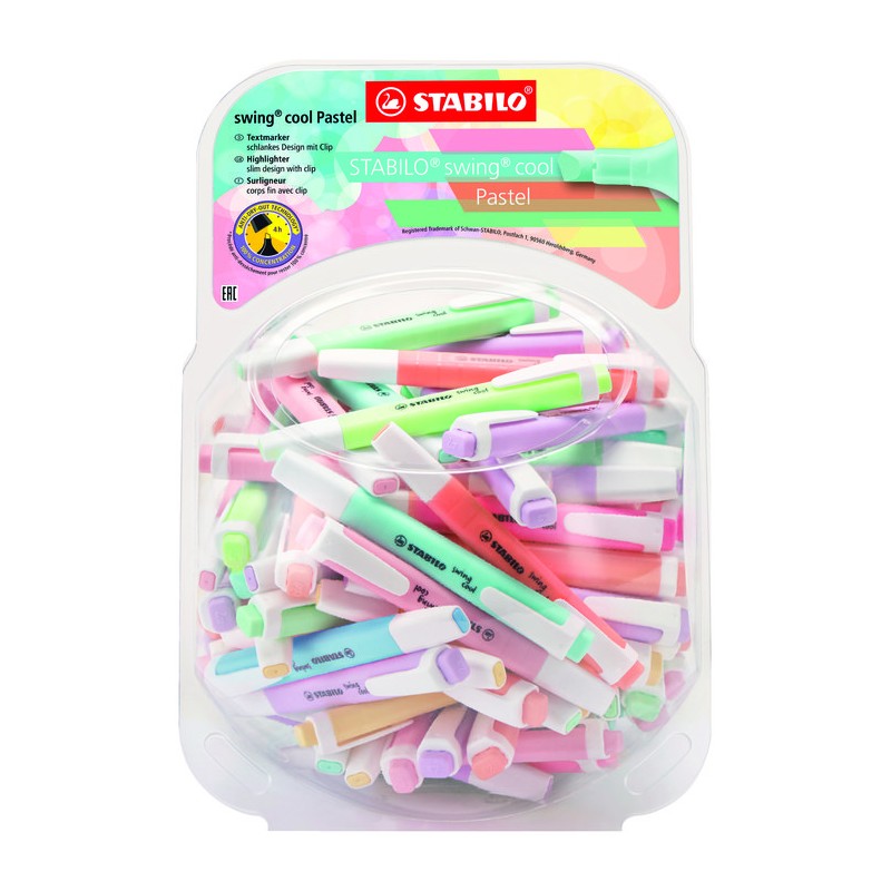 Marqueurs fluo Stabilo Swing Cool lot de 100