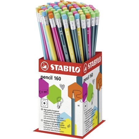 ✅ Pencil 2160 Présentoir 72 Crayons HB couleur en stock