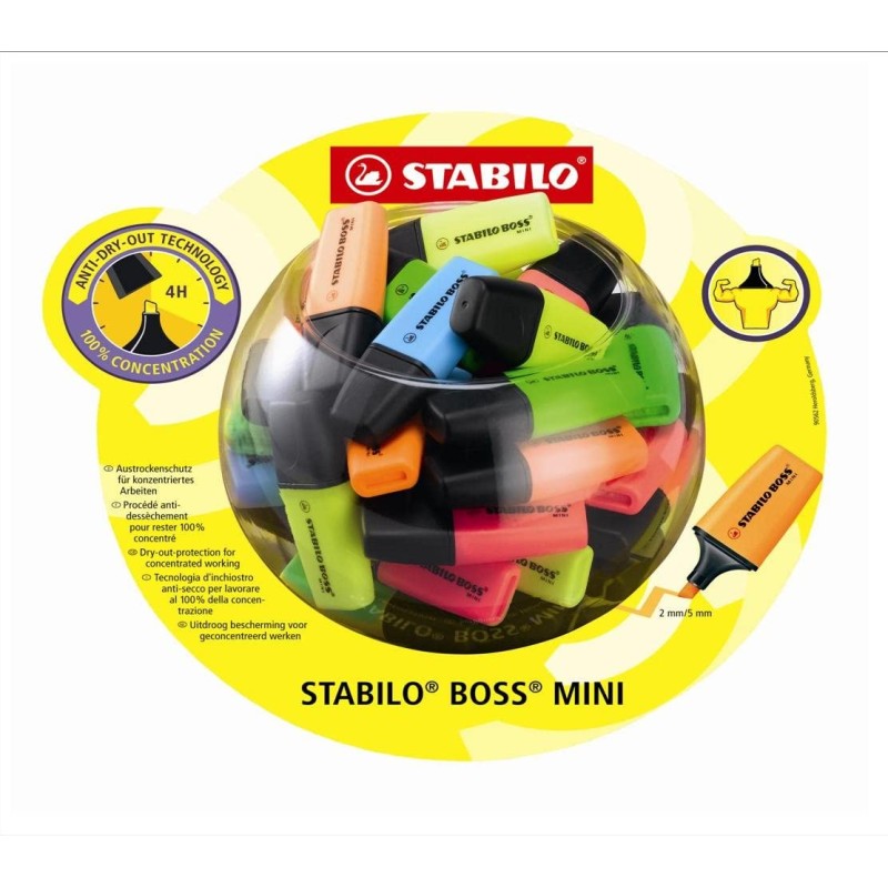 Marqueurs fluo Stabilo Boss Mini lot de 50 Marqueurs fluo Stabilo Boss Mini lot de 50