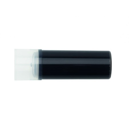 cartouche noire cylindrique capuchon transparent