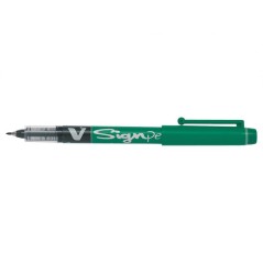 Stylo fineliner vert capuchon clip