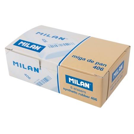 Gommes rectangulaires Milan 406 lot de 6