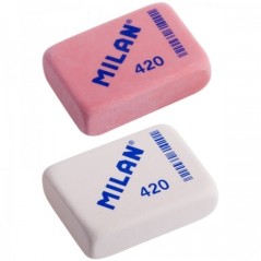 Gommes Milan 420 lot de 20 gommes blanches