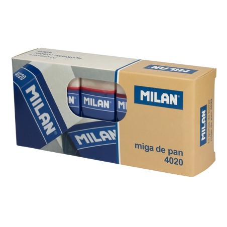 Gommes rectangulaires Milan 4020 lot de 10