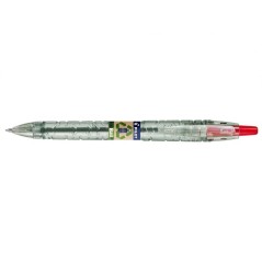 stylo bille rouge transparent Pilot