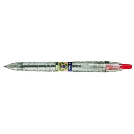 stylo bille rouge transparent Pilot