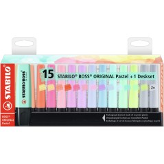 pack 15 surligneurs pastel Stabilo