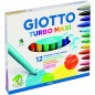 Feutres larges 5mm Giotto Turbo boîte de 12 couleurs Feutres larges 5mm Giotto Turbo boîte de 12 couleurs