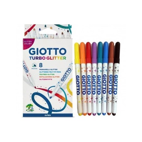 Lot 8 Mks. Giotto Turbo Glitter - Pt. Fine
