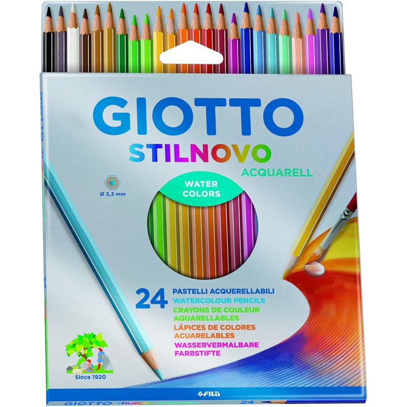 Giotto Stilnovo Acquarell 24 Crayons Aquarelle