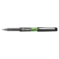 stylo gel noir vert Greenball