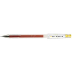 stylo gel transparent grip marron