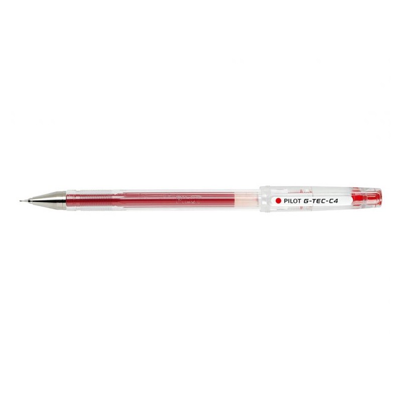 Stylo gel rouge Pilot G-Tec C4 lot de 12