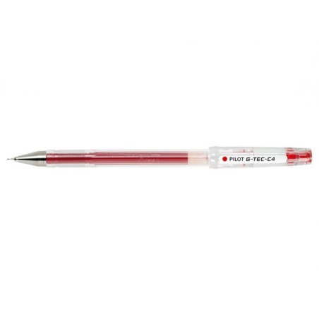 stylo gel rouge pointe fine