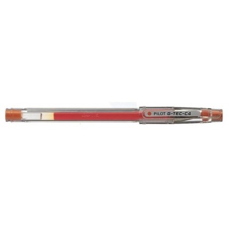 stylo gel rouge capuchon orange