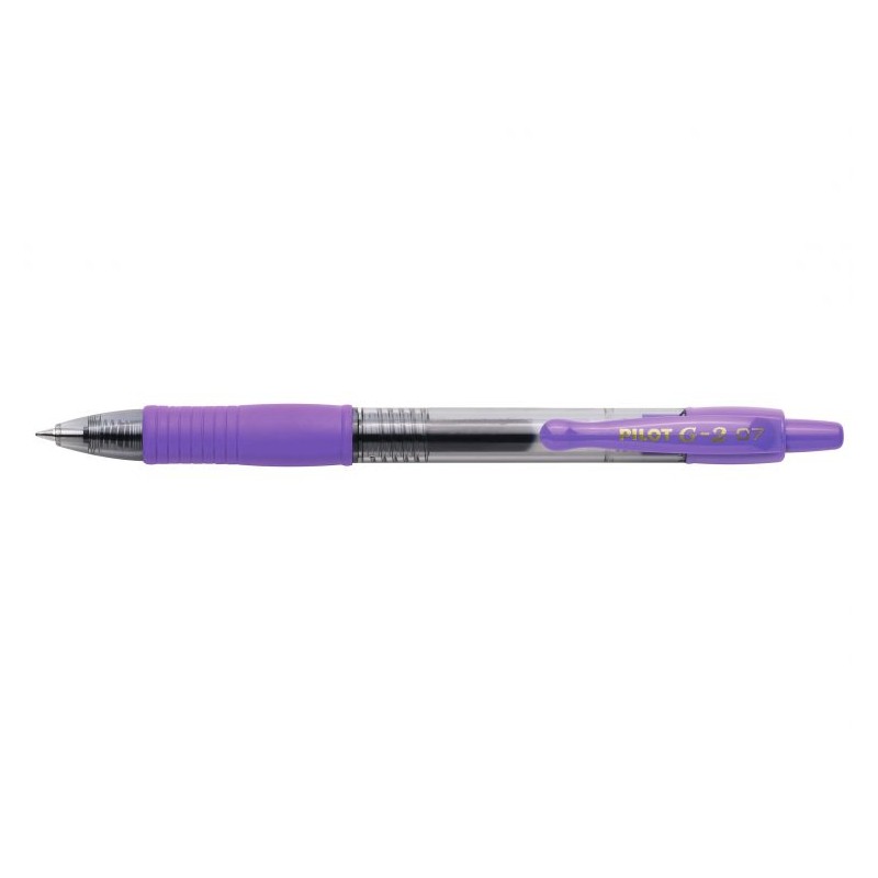 Stylo roller gel violet Pilot G2 lot de 12