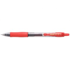 stylo gel rouge grip transparent