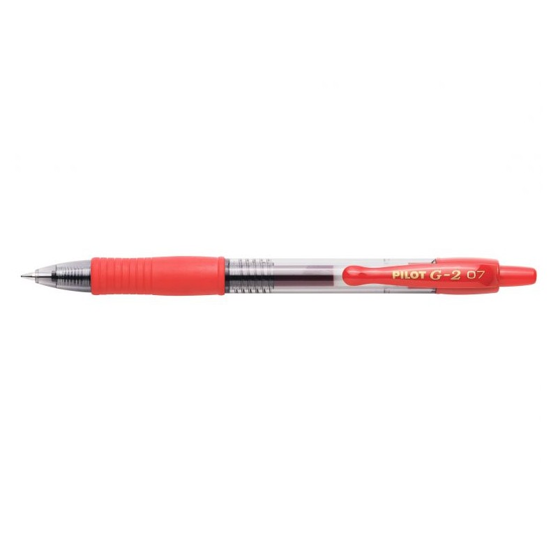 Stylo roller gel rouge Pilot G2 lot de 12
