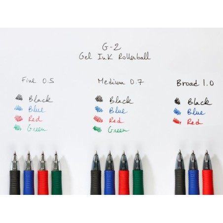 Stylo roller gel rouge Pilot G2 lot de 12